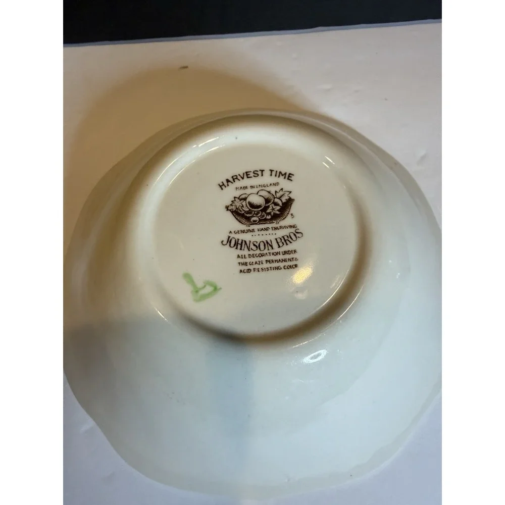 Set of 2 Vintage Johnson Bros Harvest Time Fruit 6.5
